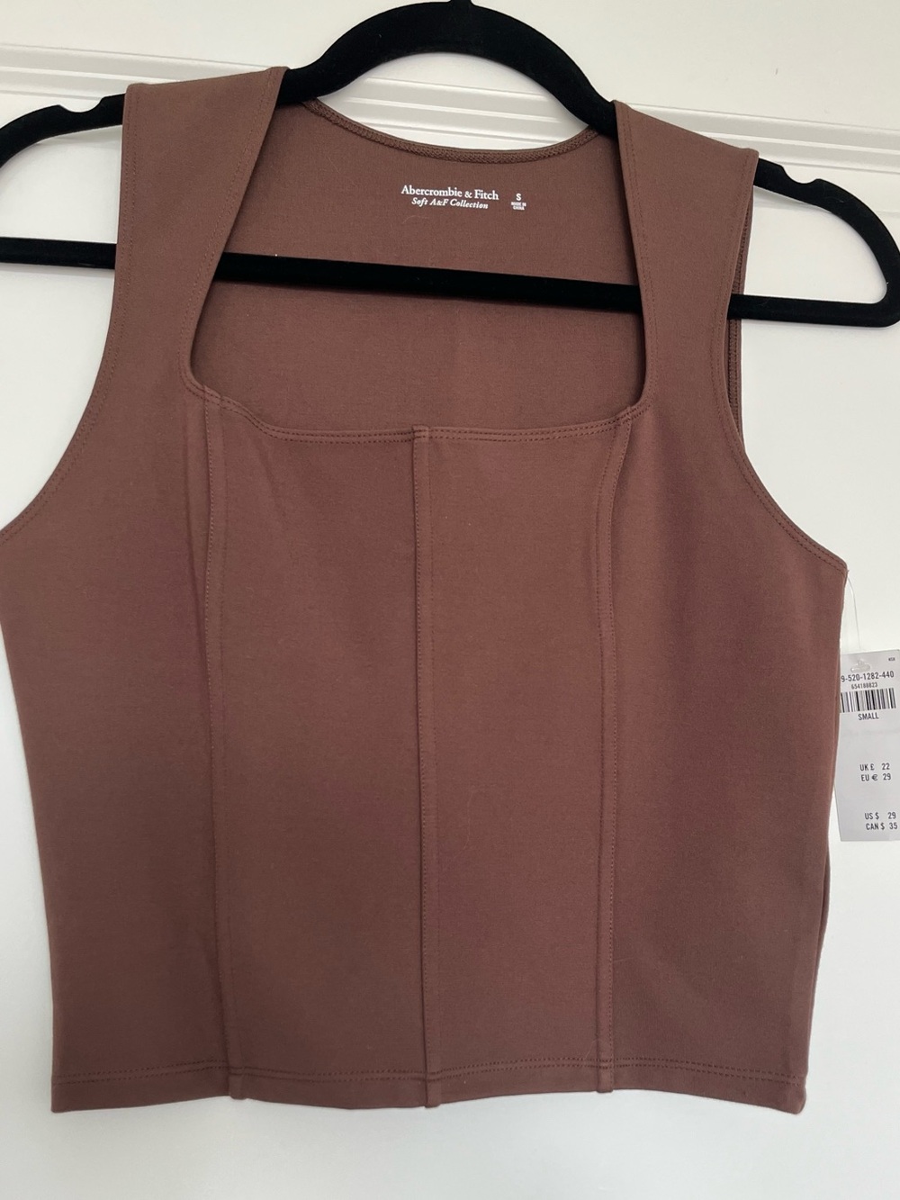 Abercrombie & Fitch Mauve Brown Square Neck Tank Top
